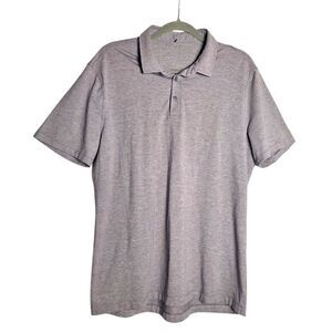 Lululemon Men's Polo Shirt Short Sleeve Large Gray